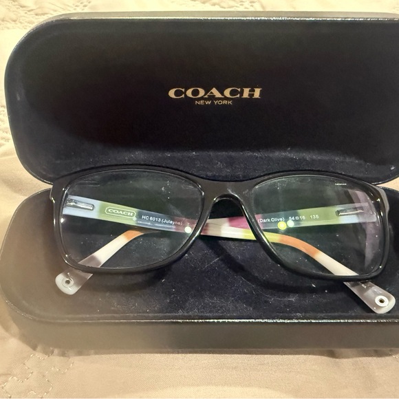 Coach Black Rectangular Eyeglasses - Picture 1 of 8
